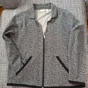 Kim Rogers Black and Gray Animal Print Jacket